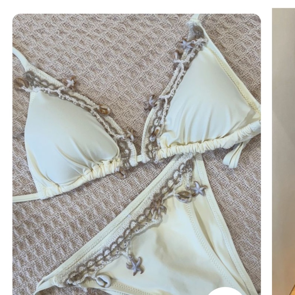 Cream Bikini with Starfish Accents